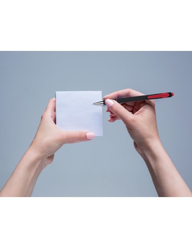 Boligrafo q connect retractil con grip 07 mm color rojo