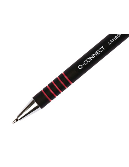 Boligrafo q connect retractil con grip 07 mm color rojo