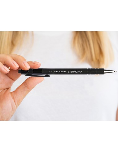 Boligrafo q connect retractil con grip 07 mm color negro