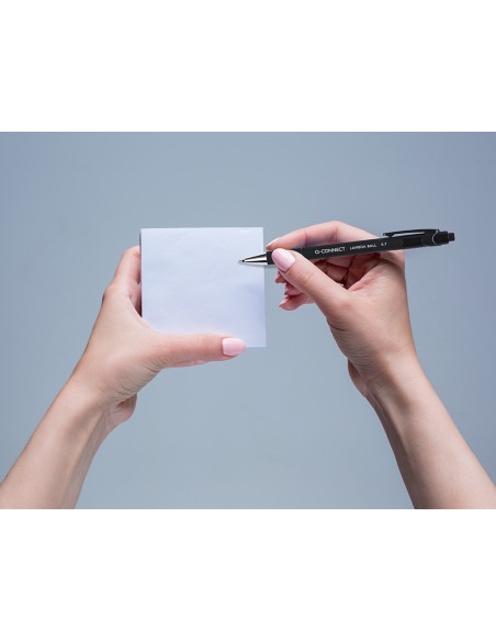 Boligrafo q connect retractil con grip 07 mm color negro