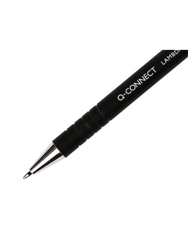 Boligrafo q connect retractil con grip 07 mm color negro