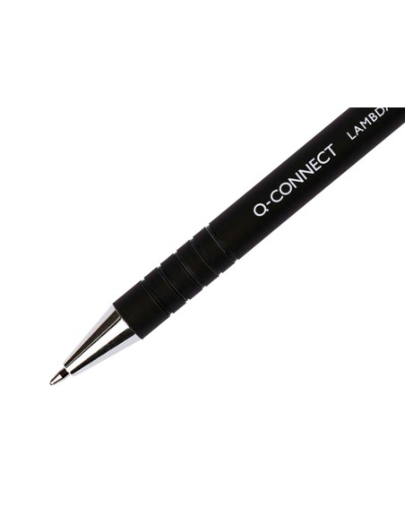 Boligrafo q connect retractil con grip 07 mm color negro
