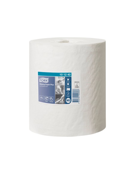 Papel secamanos tork extra ancho 215 mm largo 160 mt 2 capas para dispensador m2 paquete de 6 unidades