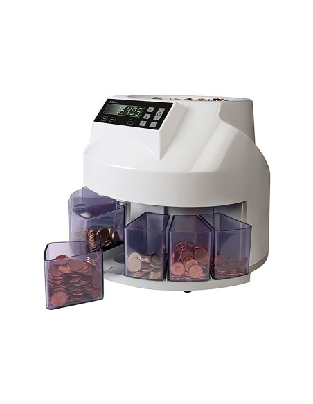 Contador y clasificador de monedas safescan 1250eur velocidad 200 monedas minuto capacidad 500 monedas