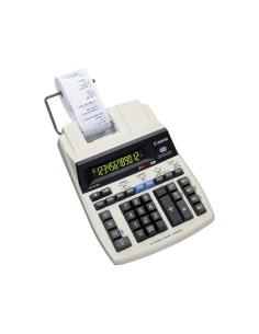Calculadora canon impresora mp120 mg es ii pantalla lcd enchufe corriente 12 digitos color gris