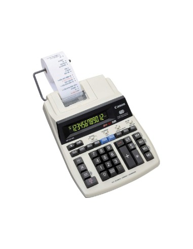 Calculadora canon impresora mp120 mg es ii pantalla lcd enchufe corriente 12 digitos color gris