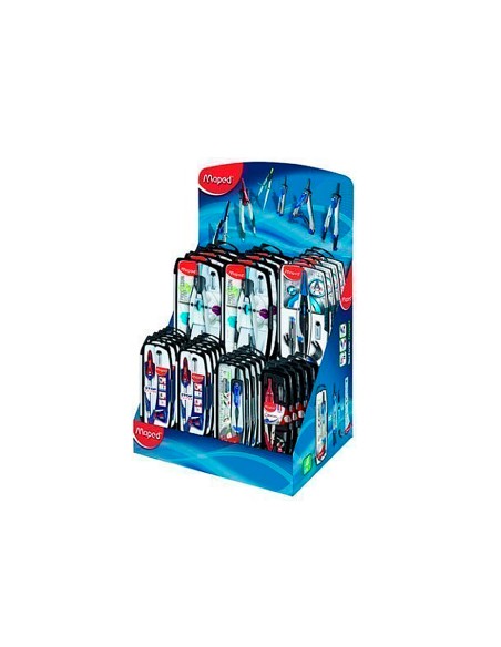 Compas maped expositor de 40 unidades surtidas