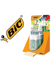 Boligrafo bic cuatro colores velours expositor de 30 unidades surtidas 230x125x149 mm
