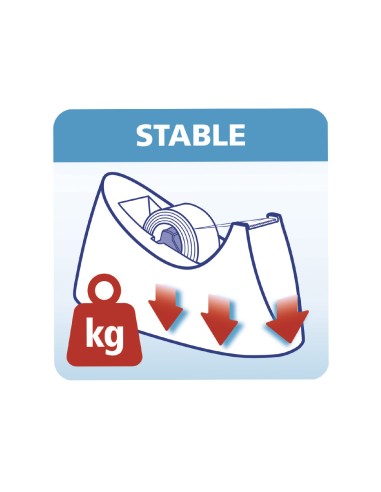 Portarrollo sobremesa tesa plastico easy cut curve negro para cinta de 33 mt x19 mm 1 cinta tesafilm transparente