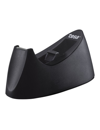 Portarrollo sobremesa tesa plastico easy cut curve negro para cinta de 33 mt x19 mm 1 cinta tesafilm transparente