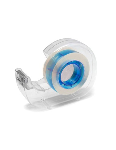 Cinta adhesiva q connect transparente 25 mt x 18 mm con madril de color pack de 4 unidades