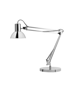 Lampara de escritorio unilux success 80 led brazo doble articulado cromado 40x40 cm base 20 cm diametro