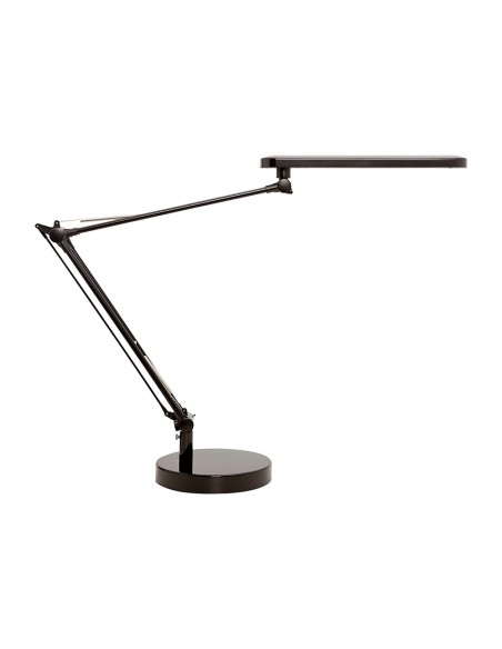Lampara de escritorio unilux mambo led 56w doble brazo articulado abs y aluminio negro base 19 cm diametro Lampara de escritorio unilux mambo led 56w doble brazo articulado abs y aluminio negro base 19 cm diametro