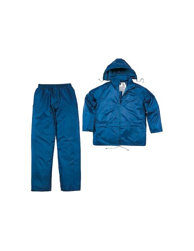 Conjunto de lluvia deltaplus 400 poliester pvc azul marino talla xxl