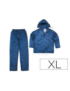 Conjunto de lluvia deltaplus 400 poliester pvc azul marino talla xl