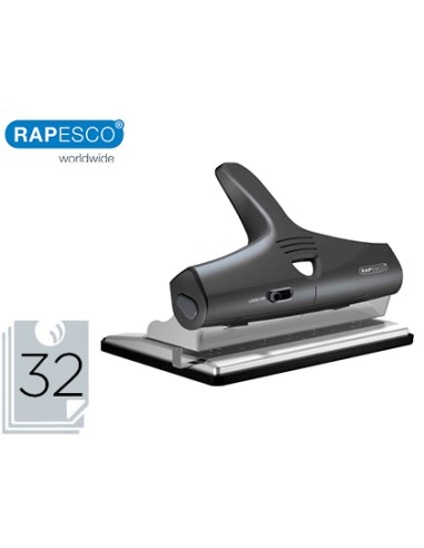 Taladrador rapesco alu 95 negro ajustable 23 y 4 taladros capacidad 32 hojas