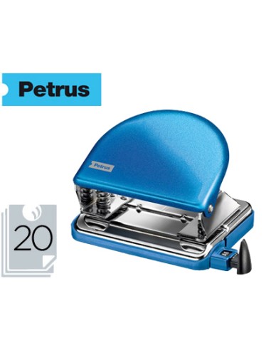 Taladrador petrus 52 wow azul metalizado capacidad 20 hojas en blister