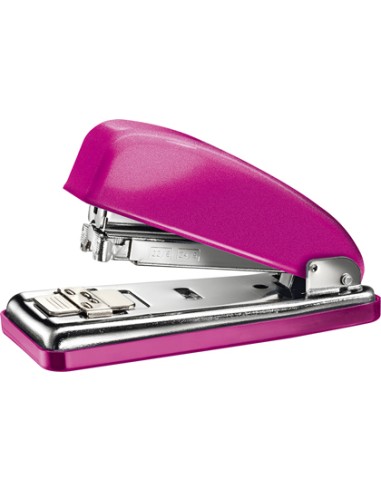 Grapadora petrus 226 classic wow fucsia metalizado capacidad 30 hojas en blister