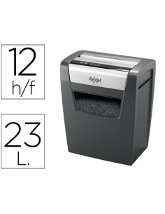 Destructora de documentos rexel momentum x312 capacidad de corte 12 hojas destruye grapas y clips papelera 23 l
