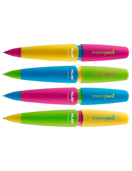 Portaminas milan capsule mix 07 mm con goma colores surtidos