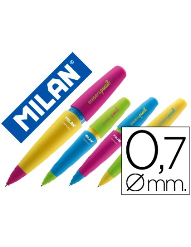 Portaminas milan capsule mix 07 mm con goma colores surtidos