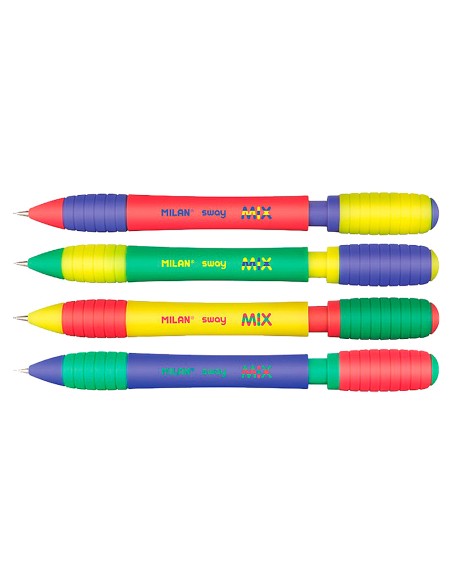 Portaminas milan sway mix 05 mm con goma colores surtidos