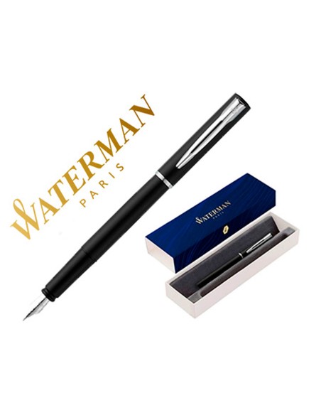 Pluma waterman allure laca negra en estuche de regalo