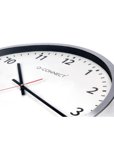 Reloj q connect de pared plastico oficina redondo 50 cm marco cromado