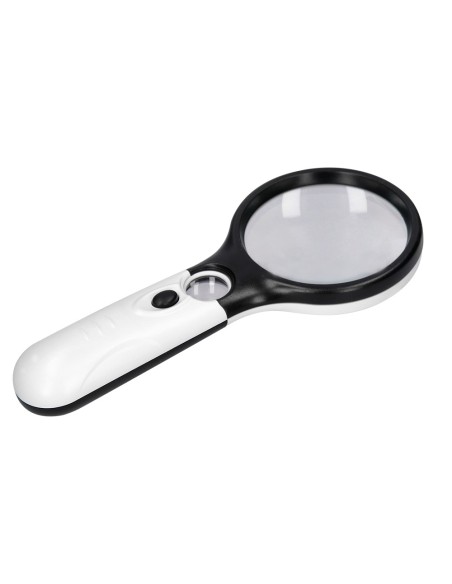 Lupa q connect electrica aro abs 75 mm 3 aumentos 3 bombillas led lente 70 mm Lupa q connect electrica aro abs 75 mm 3 aumentos 3 bombillas led lente 70 mm