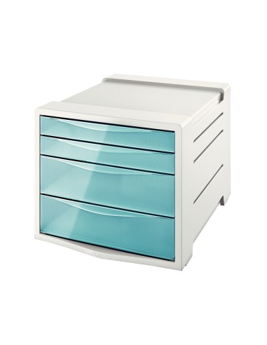 Fichero cajones de sobremesa esselte colour ice plastico 4 cajones color azul 245x365x285 mm