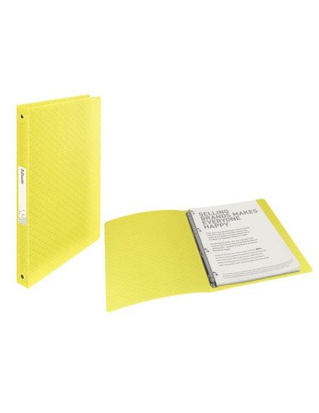 Carpeta esselte 4 anillas 25 mm din a4 colour ice polipropileno color amarillo