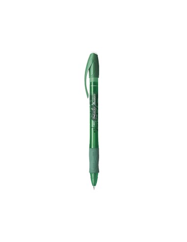 Boligrafo bic gelocity illusion borrable verde punta de 07 mm