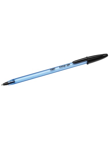 Boligrafo bic cristal soft negro punta de 12 mm