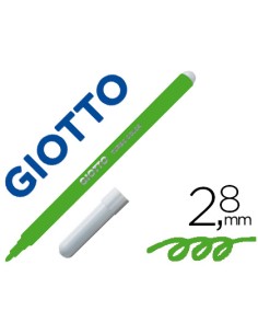Rotulador giotto turbo color lavable con punta bloqueada unicolor verde