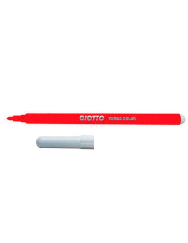 Rotulador giotto turbo color lavable con punta bloqueada unicolor rojo