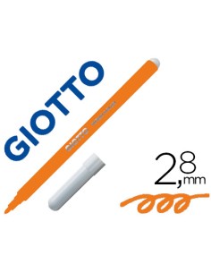 Rotulador giotto turbo color lavable con punta bloqueada unicolor naranja