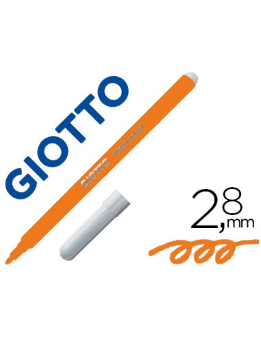 Rotulador giotto turbo color lavable con punta bloqueada unicolor naranja