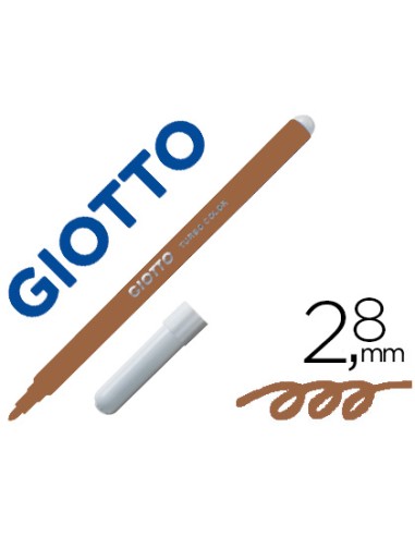 Rotulador giotto turbo color lavable con punta bloqueada unicolor marron