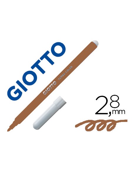 Rotulador giotto turbo color lavable con punta bloqueada unicolor marron