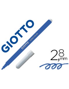 Rotulador giotto turbo color lavable con punta bloqueada unicolor azul oscuro