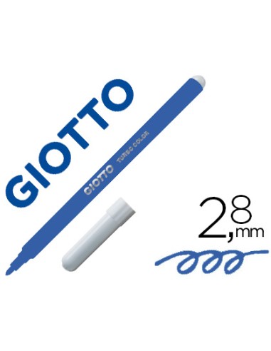 Rotulador giotto turbo color lavable con punta bloqueada unicolor azul oscuro