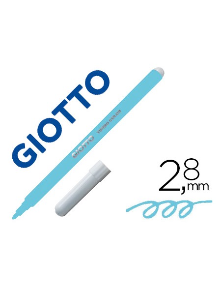 Rotulador giotto turbo color lavable con punta bloqueada unicolor azul claro