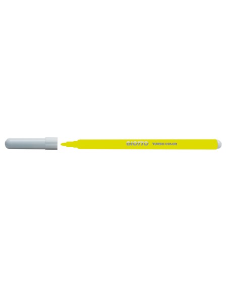 Rotulador giotto turbo color lavable con punta bloqueada unicolor amarillo