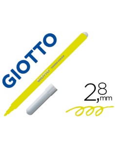 Rotulador giotto turbo color lavable con punta bloqueada unicolor amarillo