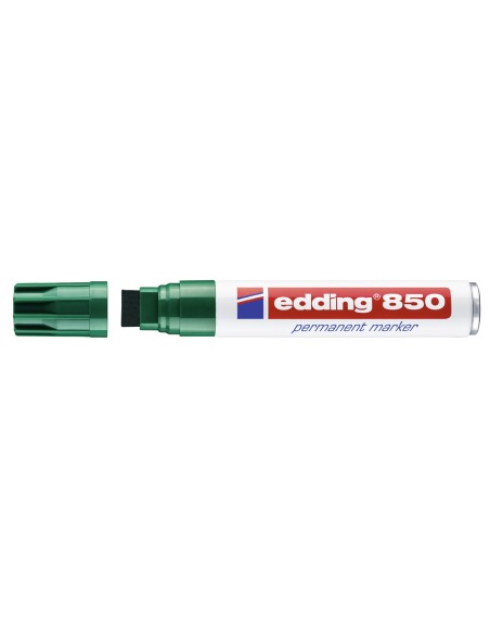 Rotulador edding marcador permanente 850 verde punta biselada 5 15 mm recargable