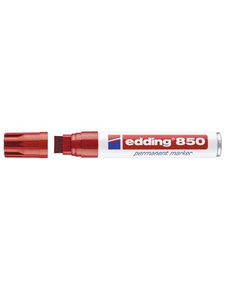 Rotulador edding marcador permanente 850 rojo punta biselada 5 15 mm recargable