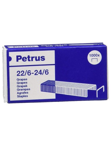 Grapas petrus nº 22 6 galvanizada caja de 1000 unidades