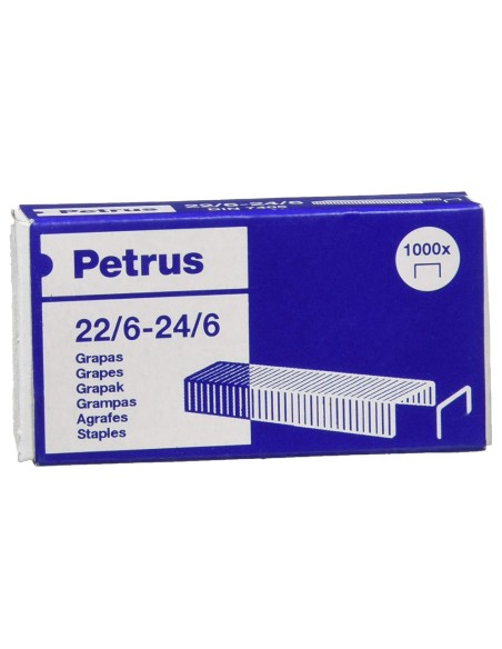 Grapas petrus nº 22 6 galvanizada caja de 1000 unidades