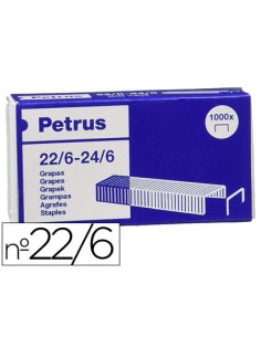 Grapas petrus nº 22 6 galvanizada caja de 1000 unidades