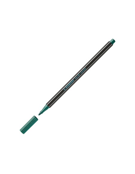 Rotulador stabilo acuarelable pen 68 metalico verde punta gruesa 1mm